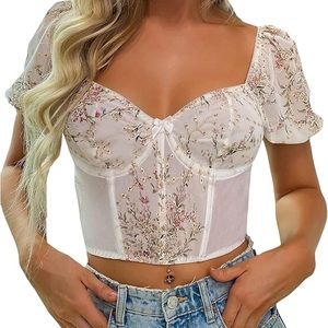 NWOT🏷️ Floral Bustier Corset Top